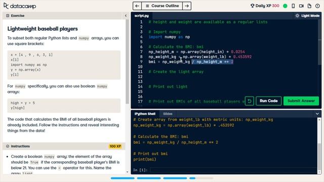 Learing Python's Numpy with Data Camp (Part 7) смотреть онлайн