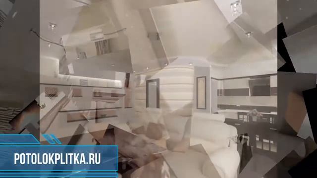 Установка натяжных потолков в зале с кухней смотреть онлайн