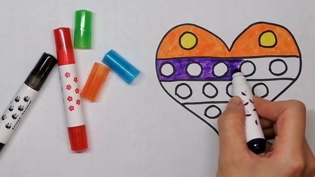 Рисуем и раскрашиваем поп ит.Rainbow Pop it drawing for Kids|Drawing, Coloring for children and kid смотреть онлайн