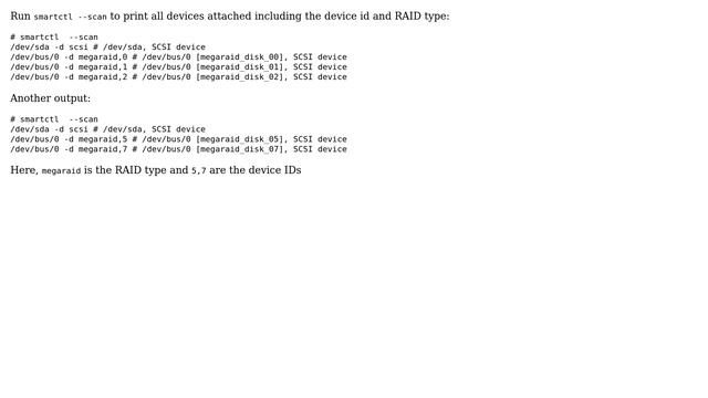 DevOps & SysAdmins: smartctl & megaraid: how to find the right device node for an adapter # смотреть онлайн