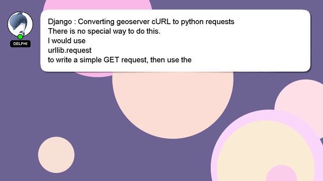 Django : Converting geoserver cURL to python requests смотреть онлайн