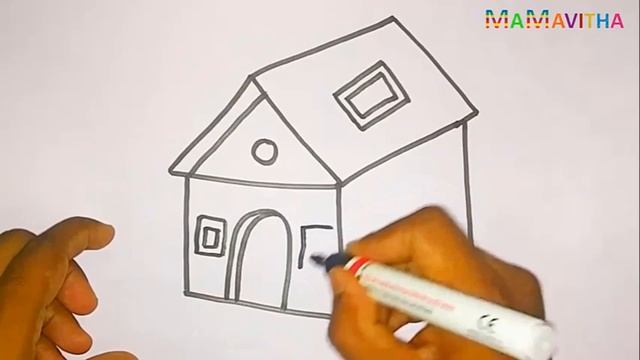 How to draw Small House ? Bolalar uchun oson rasm chizish Как нарисовать красивую радужную рыбку смотреть онлайн