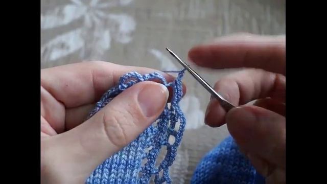 Бактус спицами с обвязкой крючком 2-часть. Bactus With Knitting Needles.