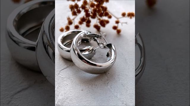 Объемные серьги - кольца ? смотреть онлайн