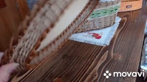хлебница с крышкой/плетение из бумажной лозы/декупаж/ручная работа