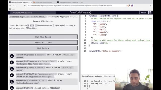 [STEP BY STEP] FreeCodeCamp - Convert HTML Entities смотреть онлайн