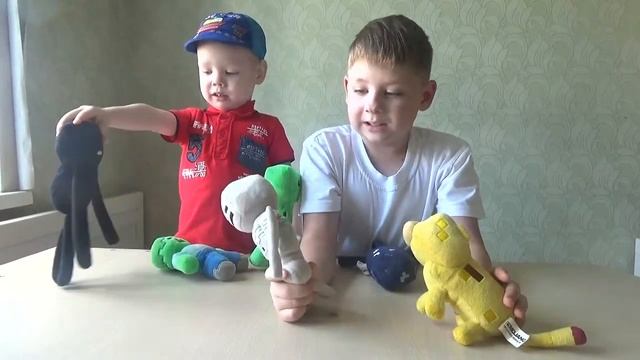 minecraft игрушки видео.Плюшевые игрушки майнкрафт. Игрушки про minecraft. Видео для детей!!! смотреть онлайн
