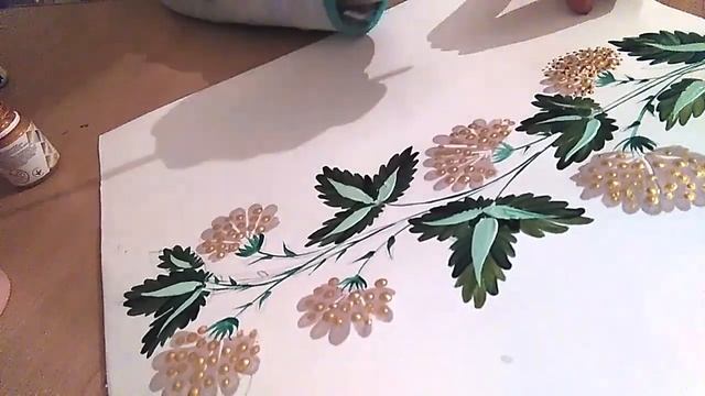 Петриковская роспись. Мастеркласс. Рисование. Цветы любисток. смотреть онлайн