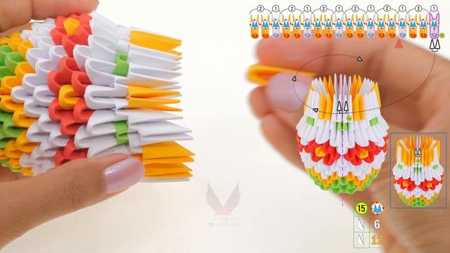 3D Origami - Flower Pot -Tutorial смотреть онлайн