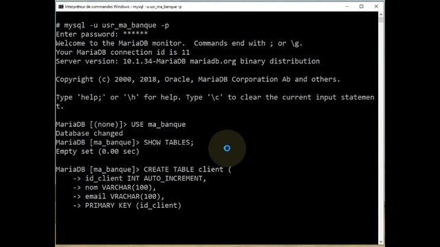 MariaDB / MySQL - Créer une table смотреть онлайн