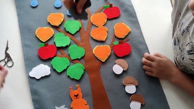 ЛОГО панно ВРЕМЕНА ГОДА из фетра