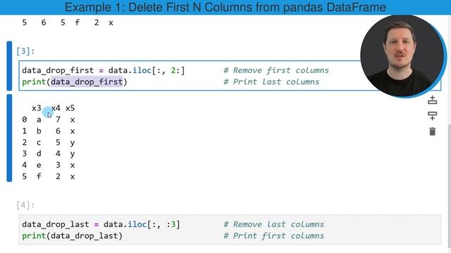 Drop First & Last N Columns from pandas DataFrame in Python (2 Examples) | Select & Remove Variable смотреть онлайн