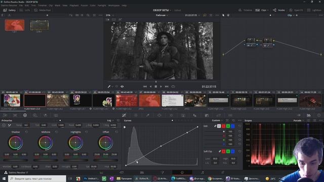 Как сделать черно-белое изображение. Придать ему контраста и сделать интересным. (Davinci Resolve) смотреть онлайн