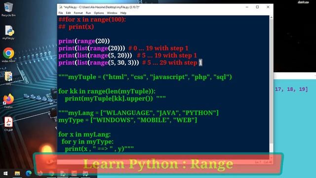 #85 : Learn Python | Range Function | Range(Start , Stop , Step) смотреть онлайн