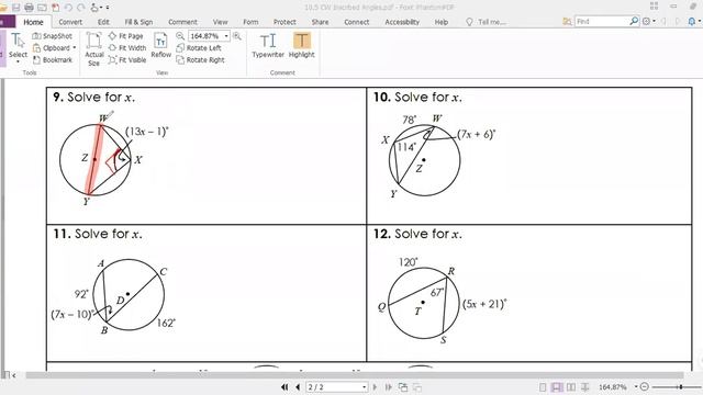Geometry (Gina Wilson) 10.5 (Part 1) Inscribed Angles смотреть онлайн