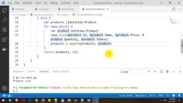 Golang CRUD using SQLite смотреть онлайн