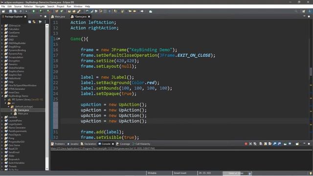 Java key bindings ⌨️ смотреть онлайн
