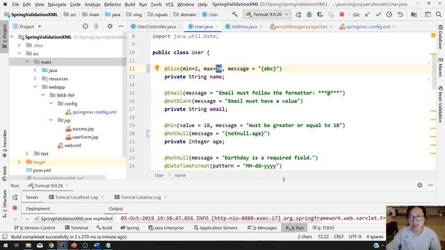 43. Bean Validation in Spring MVC Coding Step by Step - PartIV - Externalized Error Message смотреть онлайн