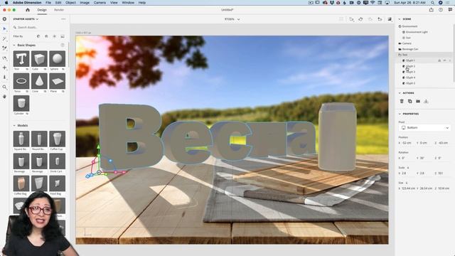 Как создать 3d текст In Adobe Dimension