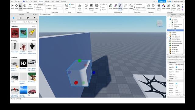 Как сделать дырку в Roblox Studio смотреть онлайн
