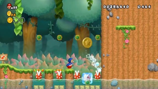 Newer Super Mario Bros Wii # World 1-6 Rainshed Pond смотреть онлайн