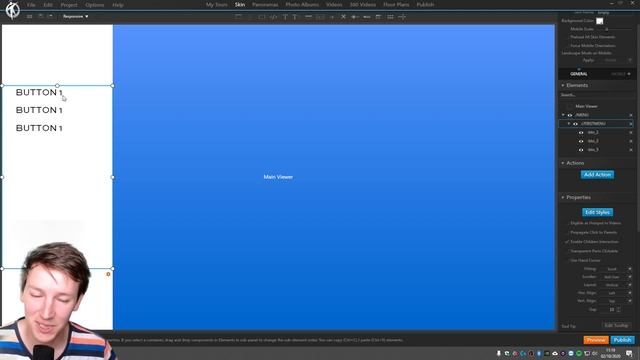 3DVista Skin Basics: creating a menu with submenu's смотреть онлайн