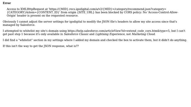 Salesforce: How to get the JSON response using Einstein in Web Recommendations? смотреть онлайн