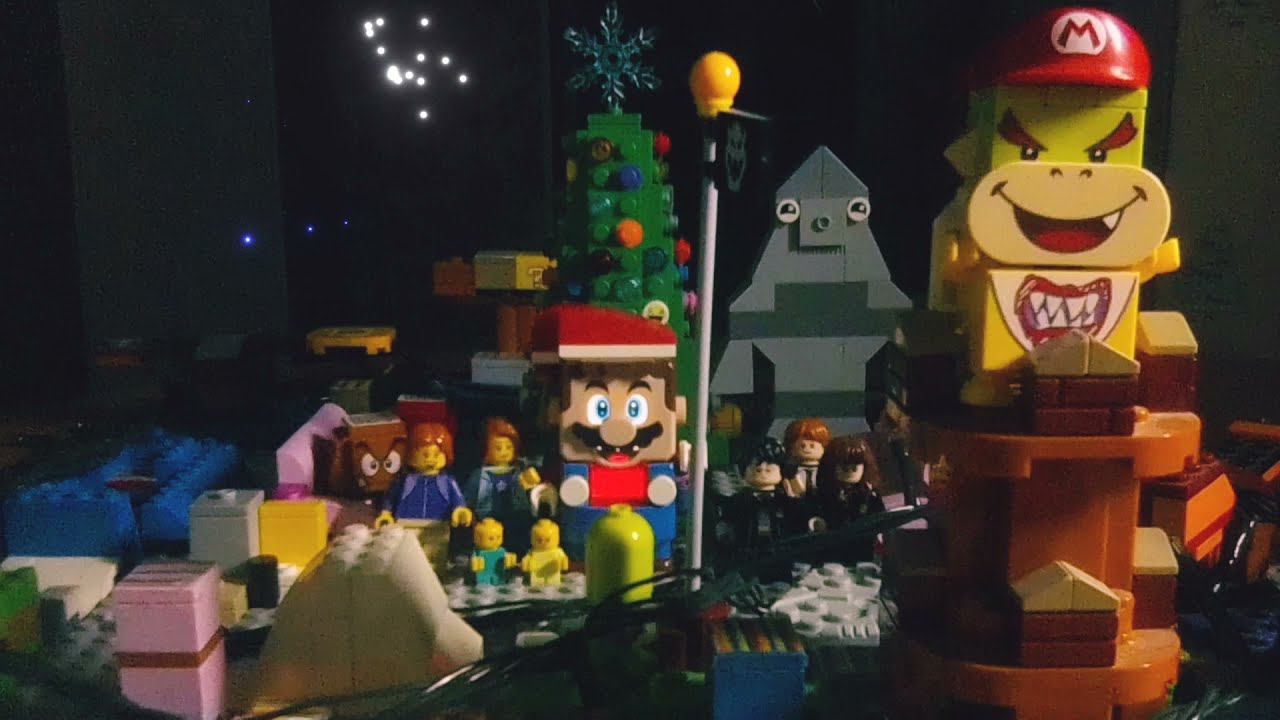 Christmas night with Lego Santa Mario film. Stop motion animation. смотреть онлайн