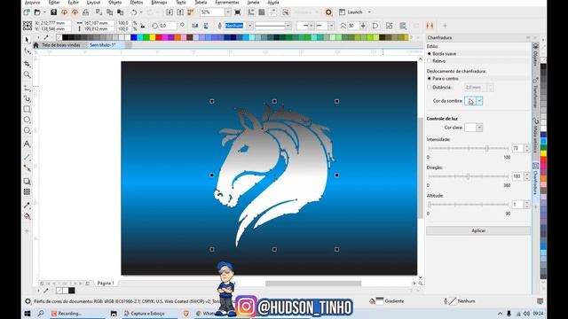 EFEITO METALICO COREL DRAW TUTORIAL ATUALIZADO смотреть онлайн