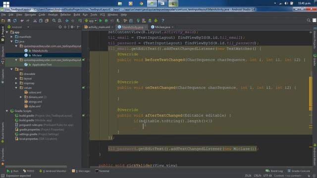 Android Studio Tutorial Español 1.58 - Uso de Textwatcher android смотреть онлайн