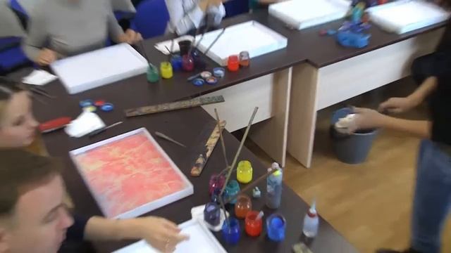 Эбру искусство рисования на воде мастер класс смотреть онлайн