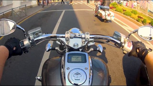 У Харлея  отвалился руль! Или последние дни лета. #vtx1800 #roadking
