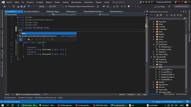 ASP.NET Web API - Construyendo una Web API REST segura con JSON Web Token (JWT) - Vídeo 13 смотреть онлайн