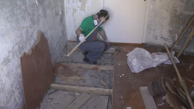 Деревянный пол скрипит!!! А что под ним? Капитальный ремонт комнаты. смотреть онлайн