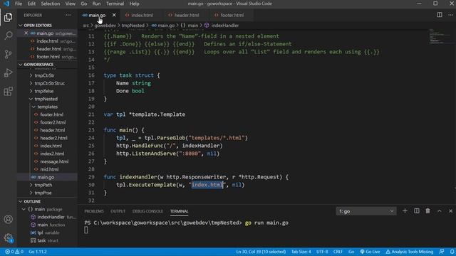 Inserting Templates Inside of Templates - Golang Web Dev смотреть онлайн