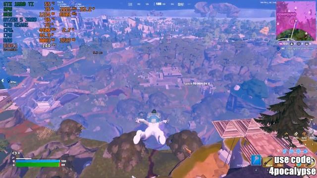 Fortnite GeForce GTX 1660 ti + AMD Ryzen 5 3600 Competitive Benchmark Performance mode all low *ne смотреть онлайн