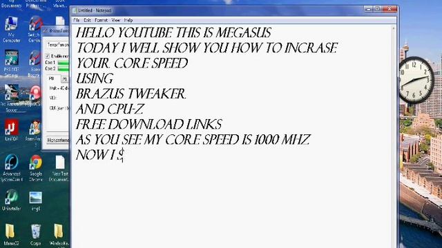 Incrase Core Speed Useing BrazosTweaker And CPU-Z (OverClock) AMD смотреть онлайн