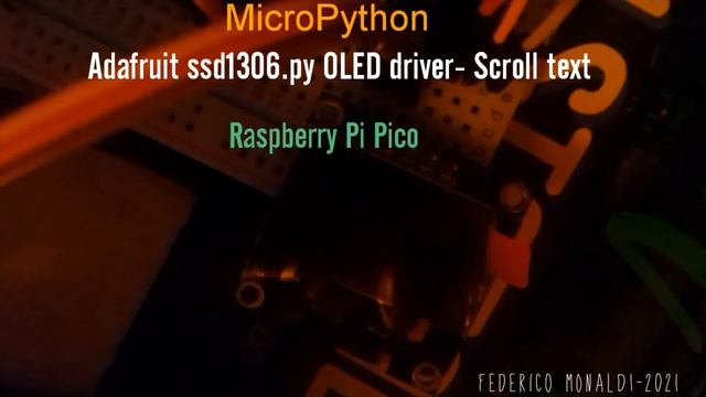 Raspberry Pi Pico MicroPython - SSD1306 OLED Display - Scroll text-Draw Shapes-Display B/W Bitmap. смотреть онлайн