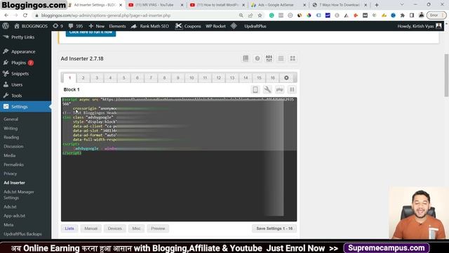 How to add Google Adsense to Wordpress Blog in just 5 Minutes | Ad Inserter Plugin for Wordpress смотреть онлайн