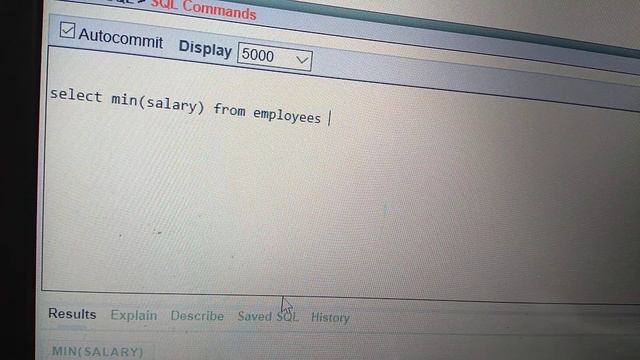 ORACLE 10g min salary find out from employee table смотреть онлайн