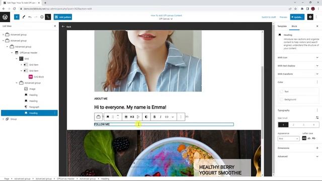 How To Add Off-canvas Content in the Gutenberg editor using Content Block Builder смотреть онлайн