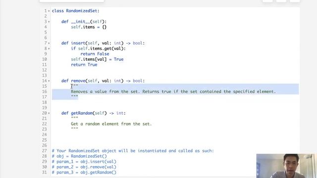 Leetcode - Insert Delete GetRandom O(1) (Python) смотреть онлайн
