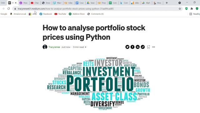 How to analyse portfolio stock prices using Python - blog post смотреть онлайн