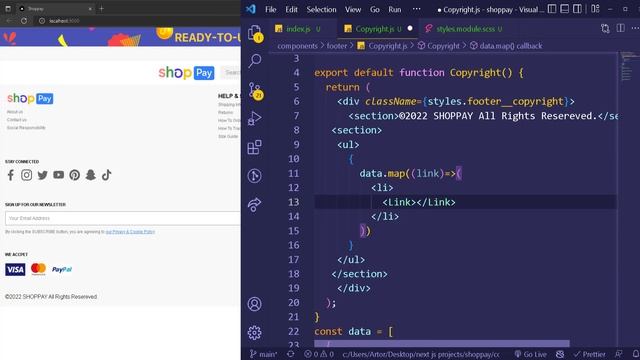 #15 FOOTER COMPONENT PAYMENT- BEST ECOMMERCE WEBSITE EVER WITH REACT JS NEXT JS 2023 смотреть онлайн