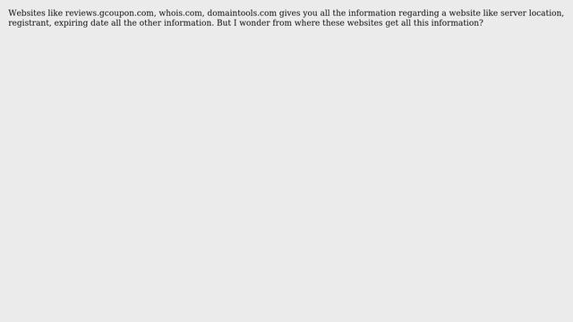Where is the "whois" database? смотреть онлайн