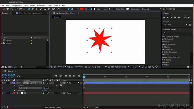 Adobe After Effects Shape Tool смотреть онлайн