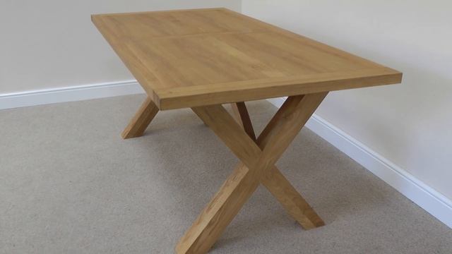 1.8m Provence European oak cross leg dining table смотреть онлайн