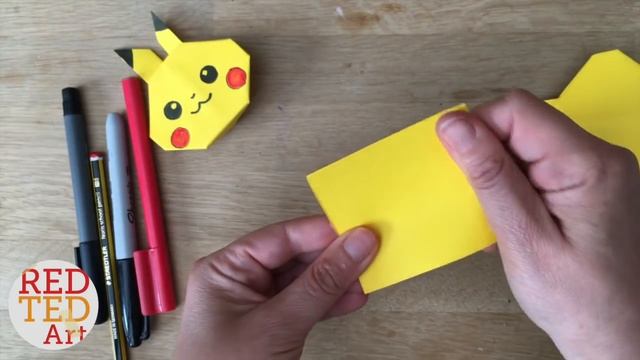 Easy Pikachu Origami - Pokemon Go DIY - Paper Crafts смотреть онлайн