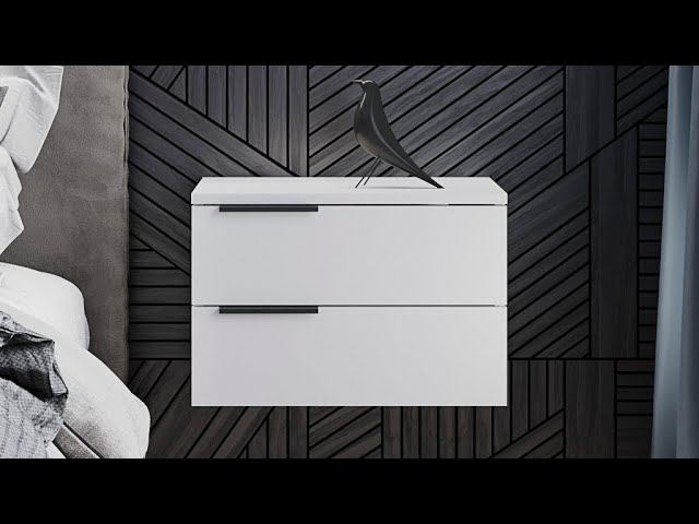 Инструкция | Тумба прикроватная подвесная, 2 ящика | Лофт