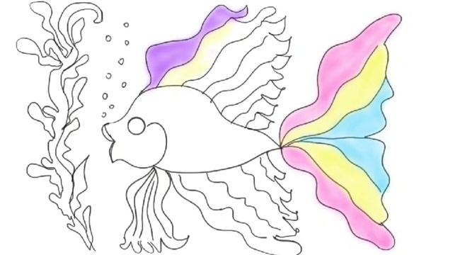 Draw Fish | Drawing And Coloring | Drawing step by step смотреть онлайн